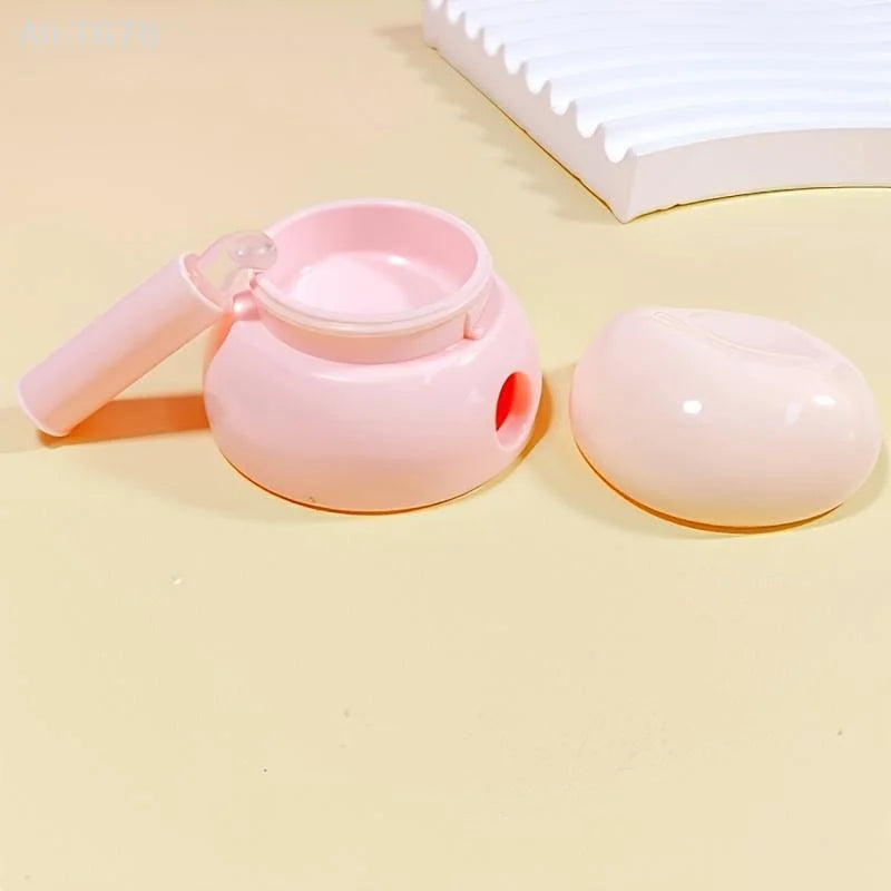 Mini Refillable Lip Balm Jar with Silicone Spoon | 3.5g Empty Cosmetic