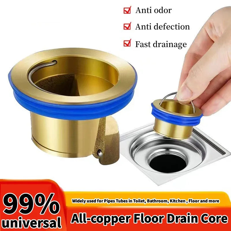 All-Brass Floor Drain Core – Anti-Odor & Insect-Proof Insert