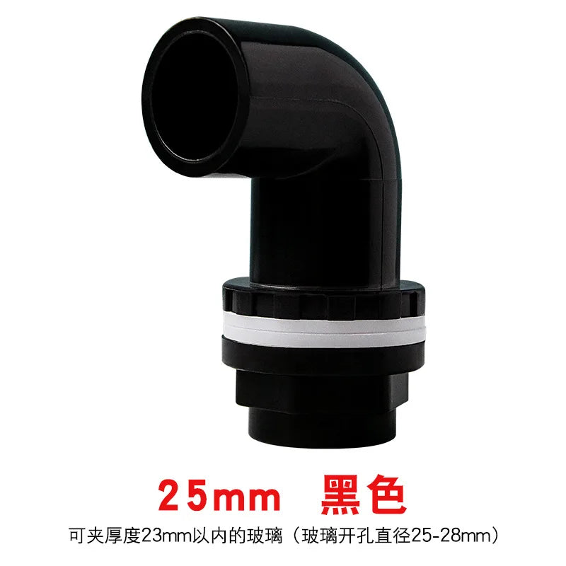 5-Pack PVC Aquarium Elbow Drain Connectors 20–50mm Fish Tank