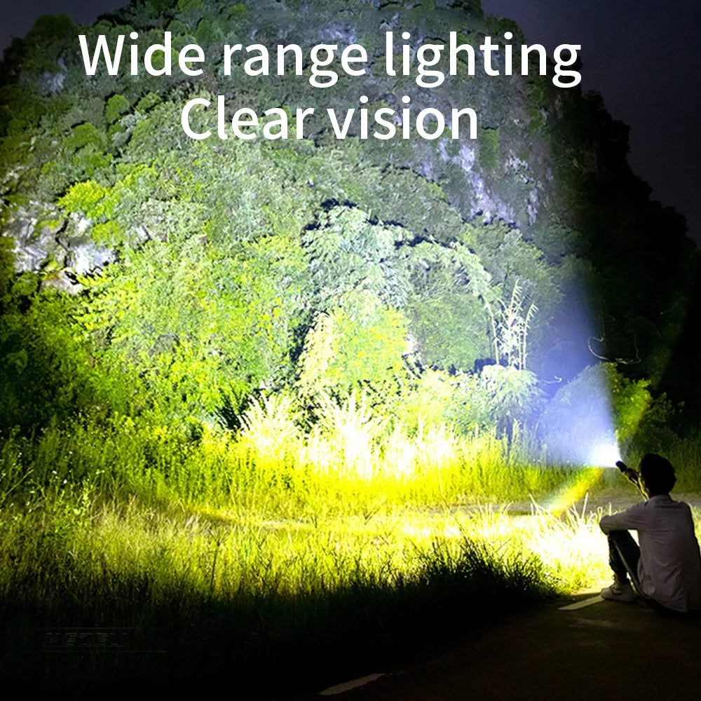 USB Rechargeable LED Flashlights High Lumens Handheld Light Waterproof for Emergence Hiking Outdoor Emergence Searchlight Peaceful Pleasures Health and Wellness