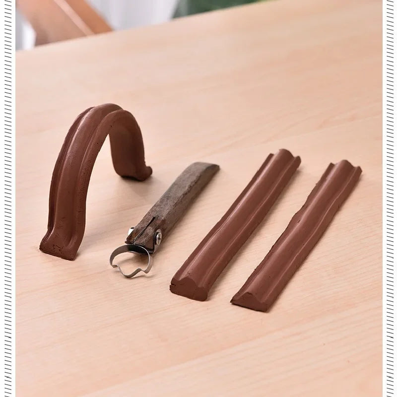 Ceramic Tea Cup Water Cup Utensil Handle Handmade DIY Sculpture Scraper Polymer Clay Tools Pottery Cup Handle Shape Tool Peaceful Pleasures Health and Wellness