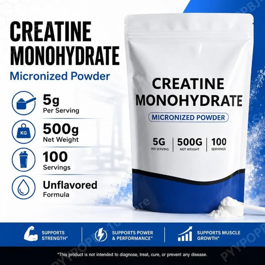 Micronized Creatine Monohydrate Powder 500g | Unflavored GMO-Free Creatine Supplement Peaceful Pleasures Health and Wellness