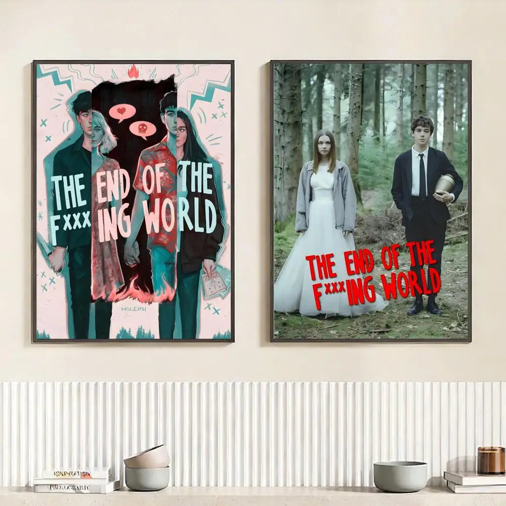 End of the F***ing World Poster | HD Self-Adhesive Wall Art TV Show Wall Poster Peaceful Pleasures Health and Wellness