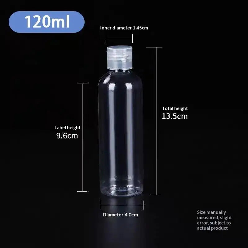 Empty Flip Cap PET Plastic Bottles 5ml–100ml | Travel Atomizer