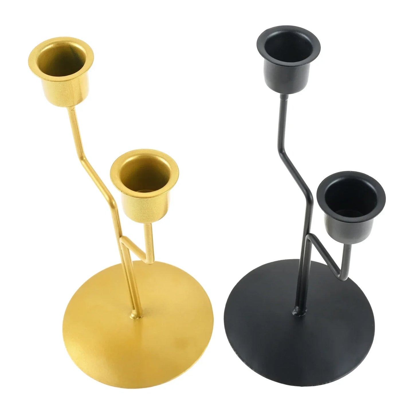 Gold 2-Head Tree Branch Candlestick | Nordic Iron Candle Holder