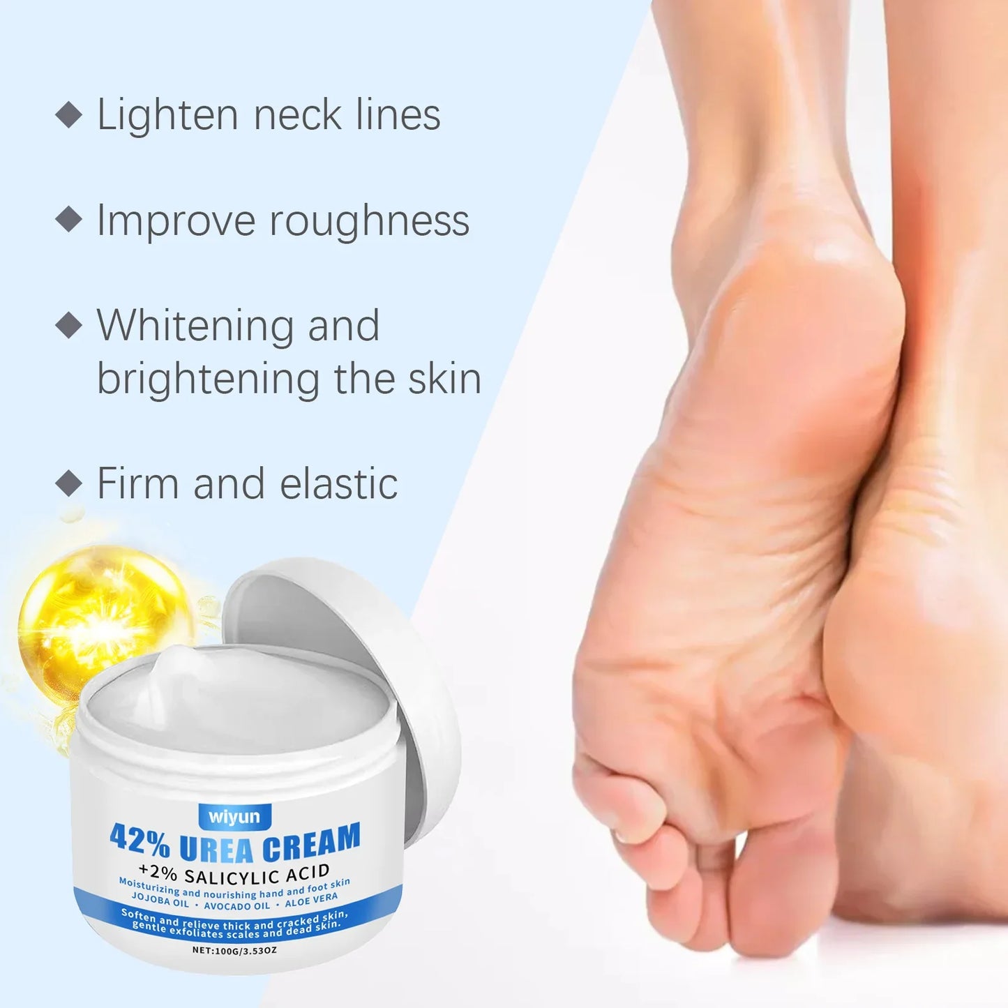 WIYUN 42% Urea Foot Cream – Moisturizing & Exfoliating Heel Cream