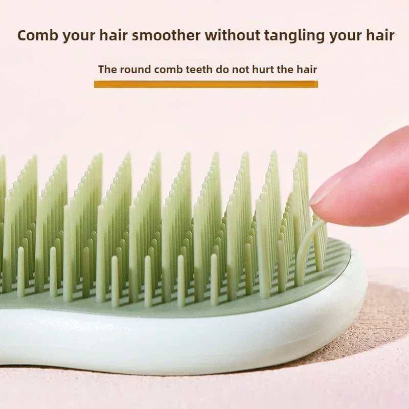 Banana Leaf Long Hair Fluffy Styling Straight Hair Comb for Home Massage Women's Special Airbag Cushion Comb Practical Comb New Peaceful Pleasures Health and Wellness