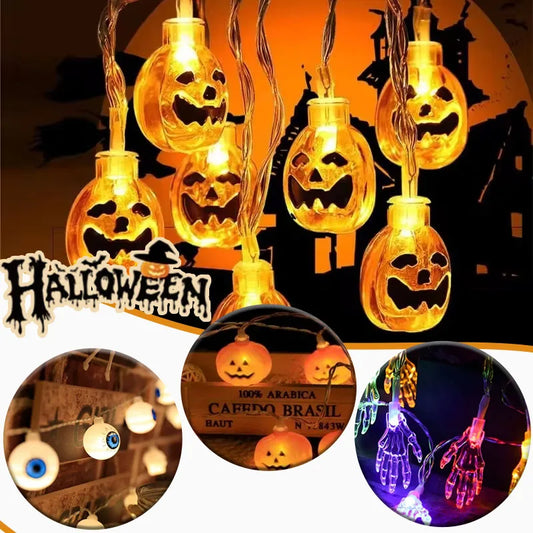 Halloween LED Pumpkin & Bat String Lights | Party Decor Halloween String Lights Peaceful Pleasures Health and Wellness