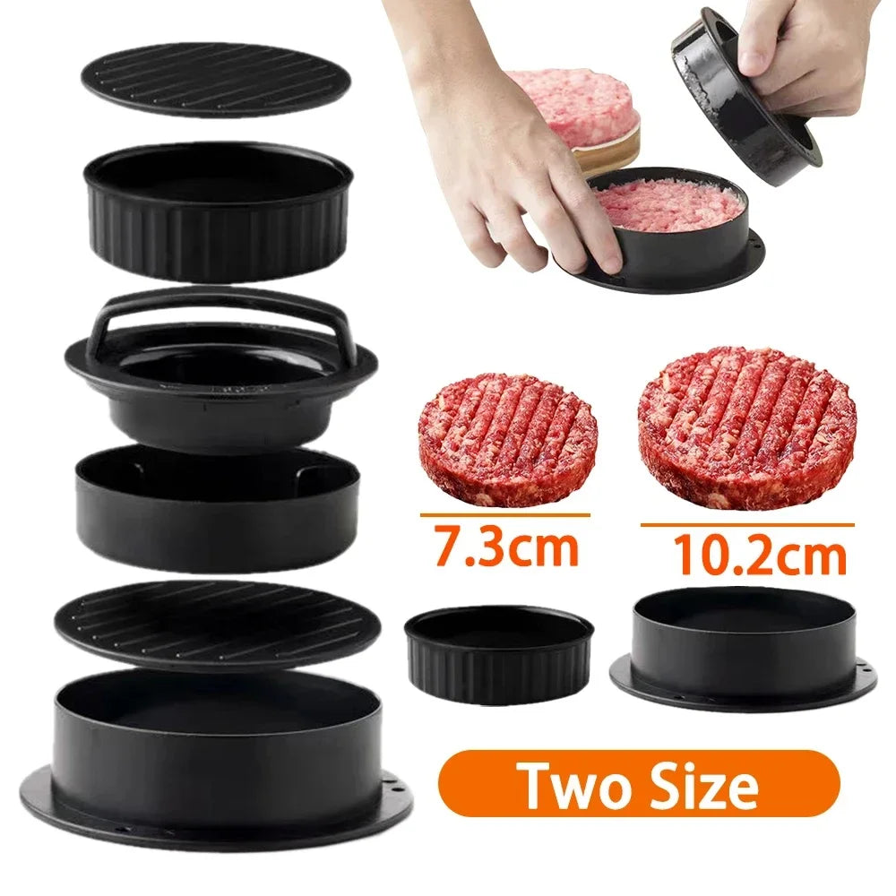 Round Hamburger Burger Press Beef Grill Food-Grade ABS Hamburger Helper Meat Press Cutlets Patty Maker Mold Kitchen Gadgets Peaceful Pleasures Health and Wellness