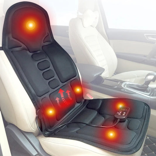 Heated Massage Cushion Pad – Full Body Back Neck & Seat Mat Heated Massage Cushion Peaceful Pleasures Health and Wellness Default Title