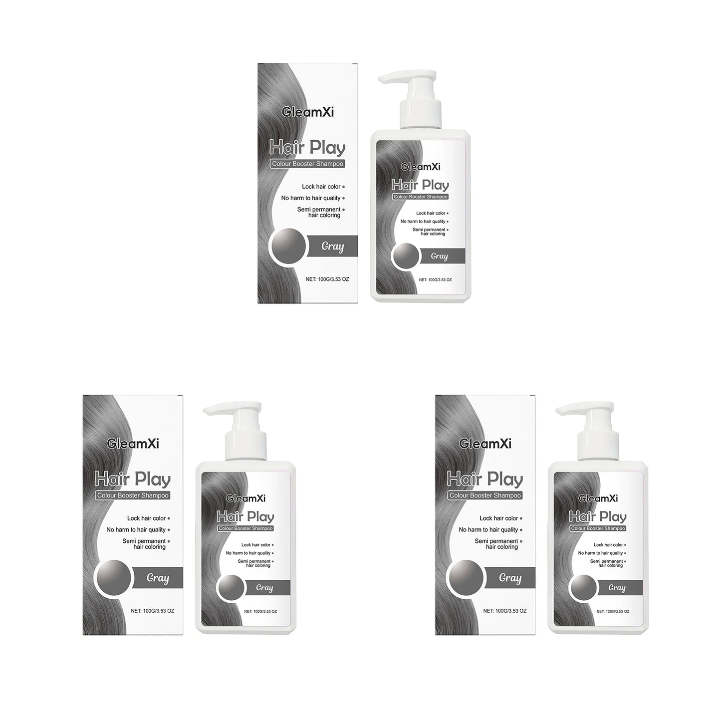 100g Hair Dyeing Shampoo Color-Locking Fade Prevention Gentle Cleansing Nourishing Smoothing Gray Color Fixing Hair Dye Shampoo Peaceful Pleasures Health and Wellness 300g boxed