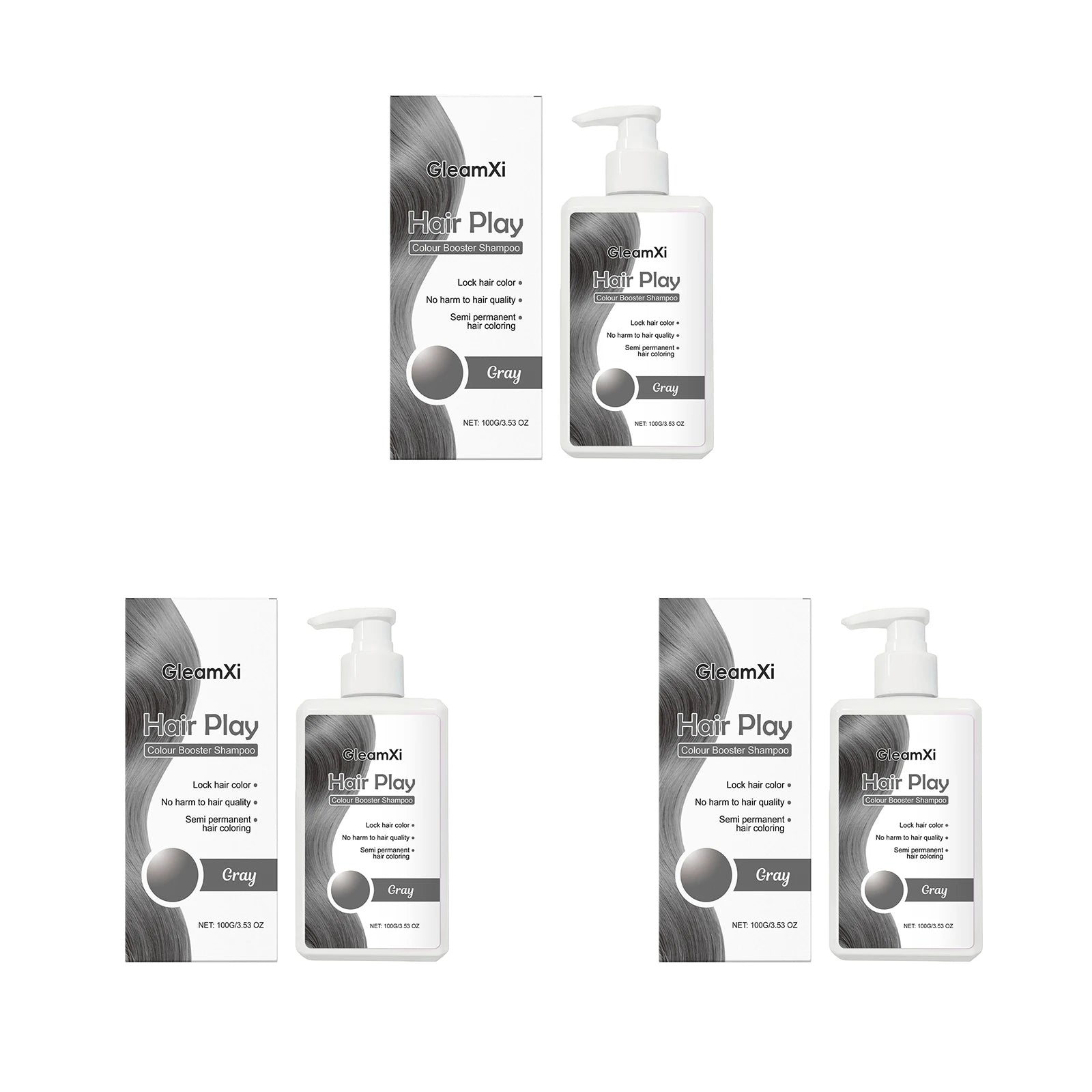 100g Hair Dyeing Shampoo Color-Locking Fade Prevention Gentle Cleansing Nourishing Smoothing Gray Color Fixing Hair Dye Shampoo Peaceful Pleasures Health and Wellness 300g boxed