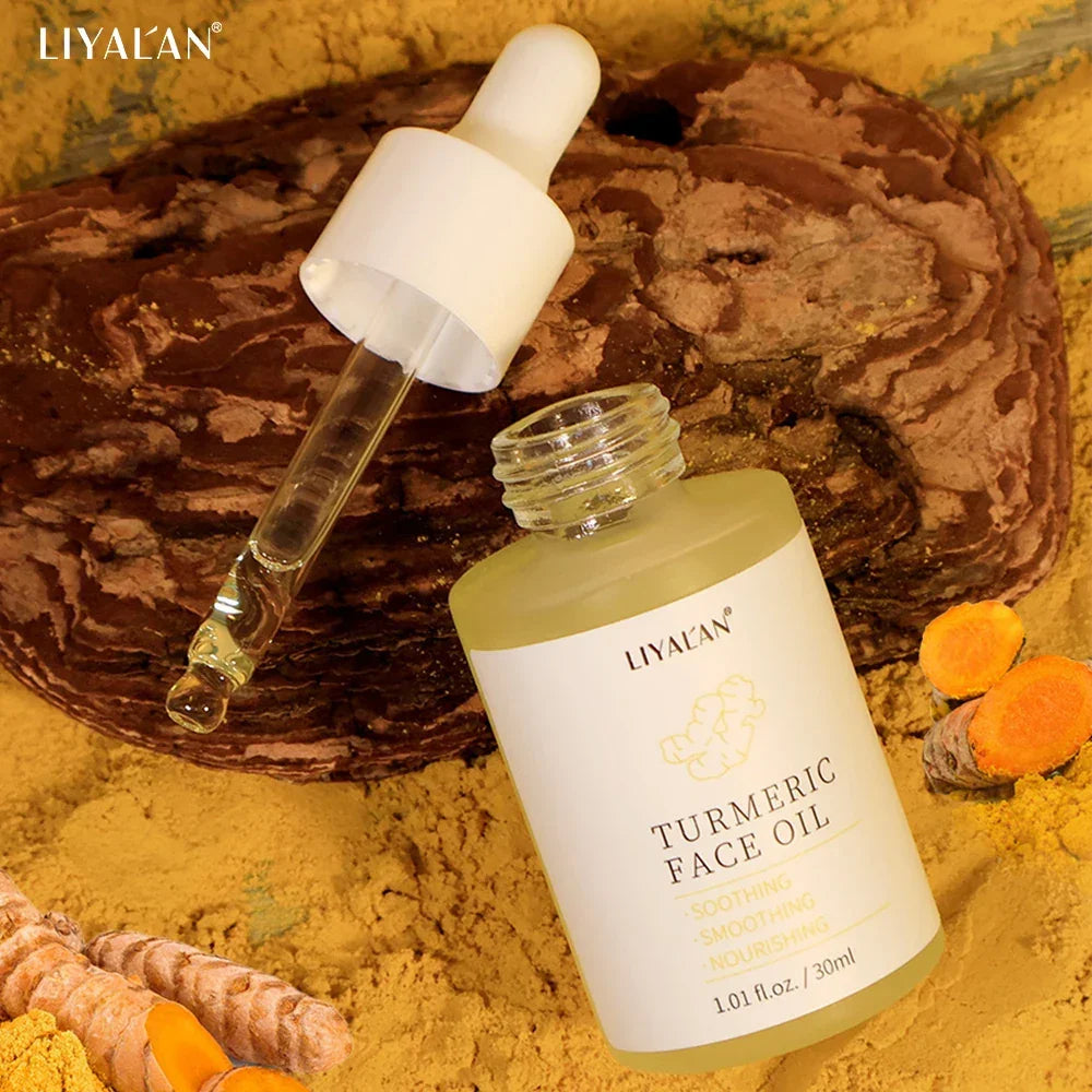 LIYALAN Turmeric Face Oil – Jojoba, Vitamin E & Ginger Glow Peaceful Pleasures Health and Wellness