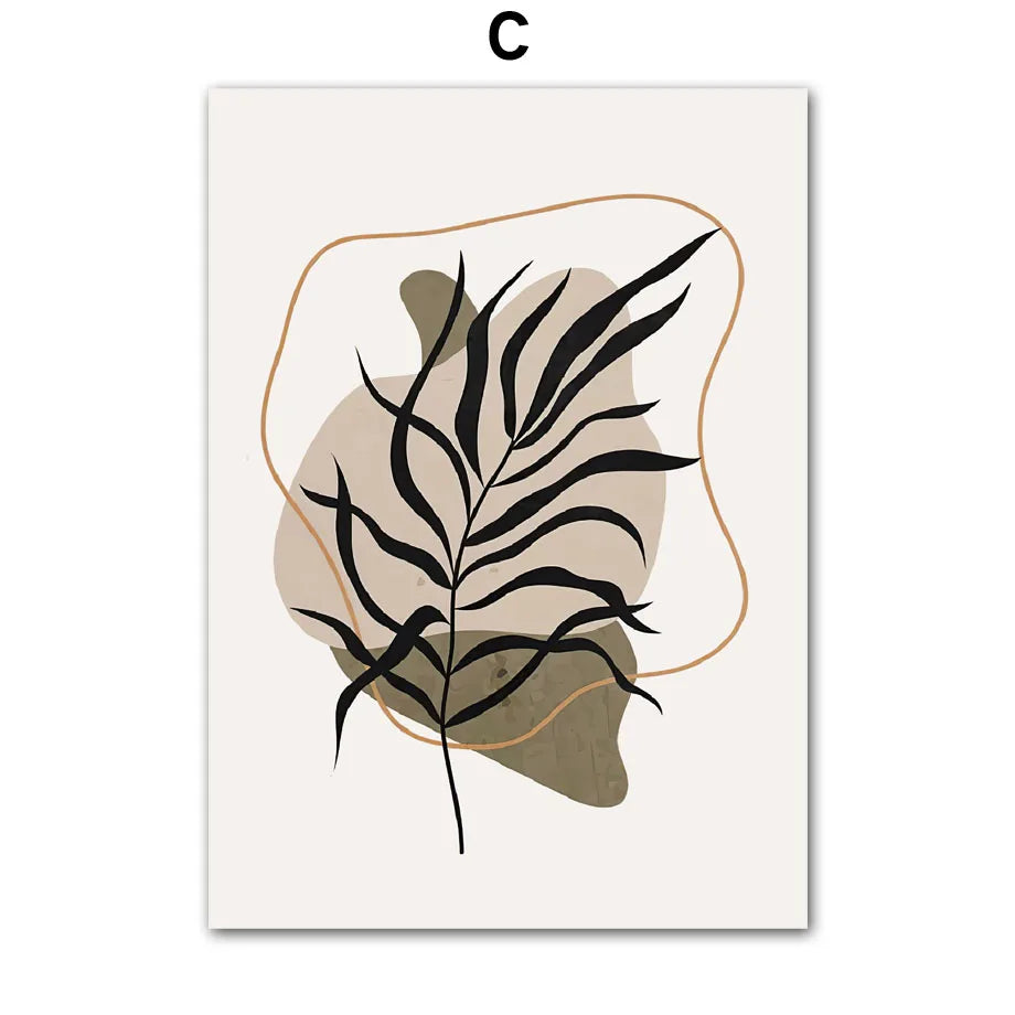 Abstract Rainbow Leaf Face Canvas Poster | Modern Wall Art Canvas Wall Art Peaceful Pleasures Health and Wellness C 40x60cm Unframed