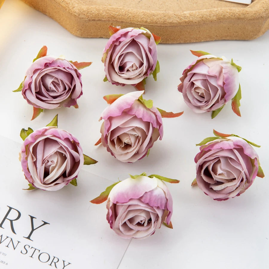 Artificial Silk Rose Heads 10/20 Pcs | Wedding & Home Decor