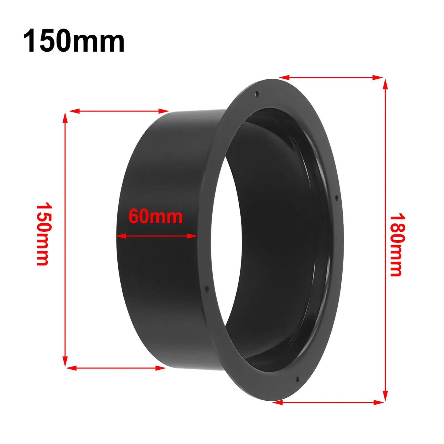 ABS Wall Flange Connector Vent Pipe Adapter Duct Round Joint