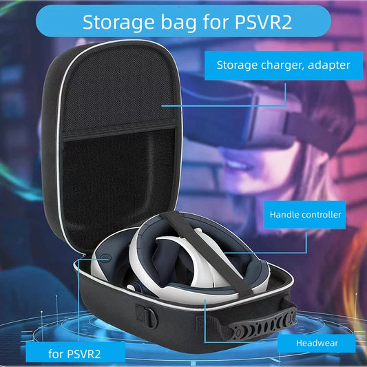 For PSVR2 Glasses Storage Bag Shoulder Large Capacity Hard Bag For PS5 VR2 Portable Multifunctional EVA Hard Case Storage Bag Peaceful Pleasures Health and Wellness Default Title