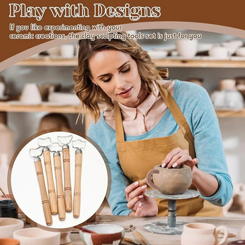 Pottery Tools Teapot Ware Handle Tool Sculpting Scraper Clay DIY