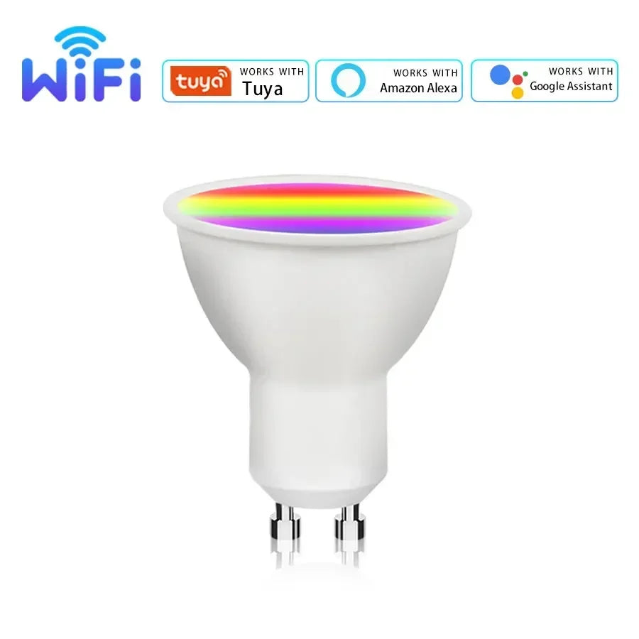 Tuya WiFi Smart GU10 LED Bulb – Alexa & Google Home, RF Remote