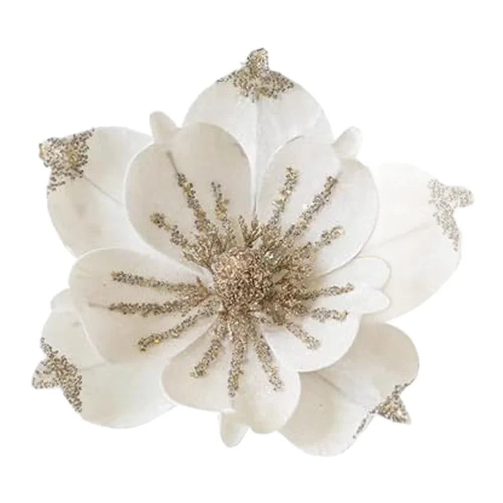 Artificial Christmas Magnolia Flowers | Festive Home Decor