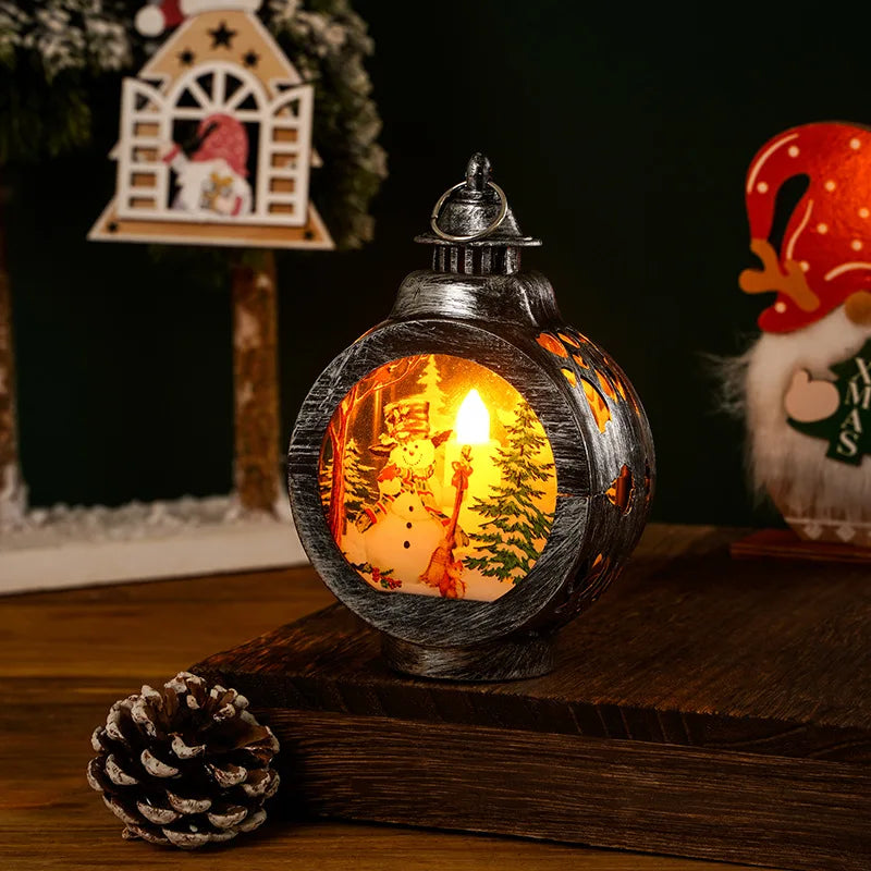 Christmas Decorations Santa Claus Glowing Night Light Window Display Christmas Tree Pendant Christmas Gift Christmas Ornaments Peaceful Pleasures Health and Wellness snowman