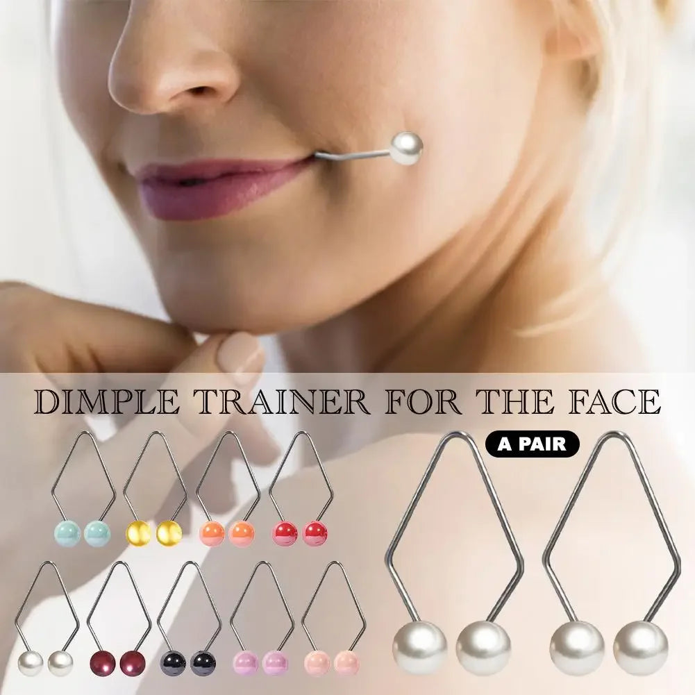 1 Pair Dimple Makers for Cheeks, Dimple Maker Balls for Face, Improve Your Smile,Easy to Wear, Dimple Trainer for Natural Dimple Peaceful Pleasures Health and Wellness