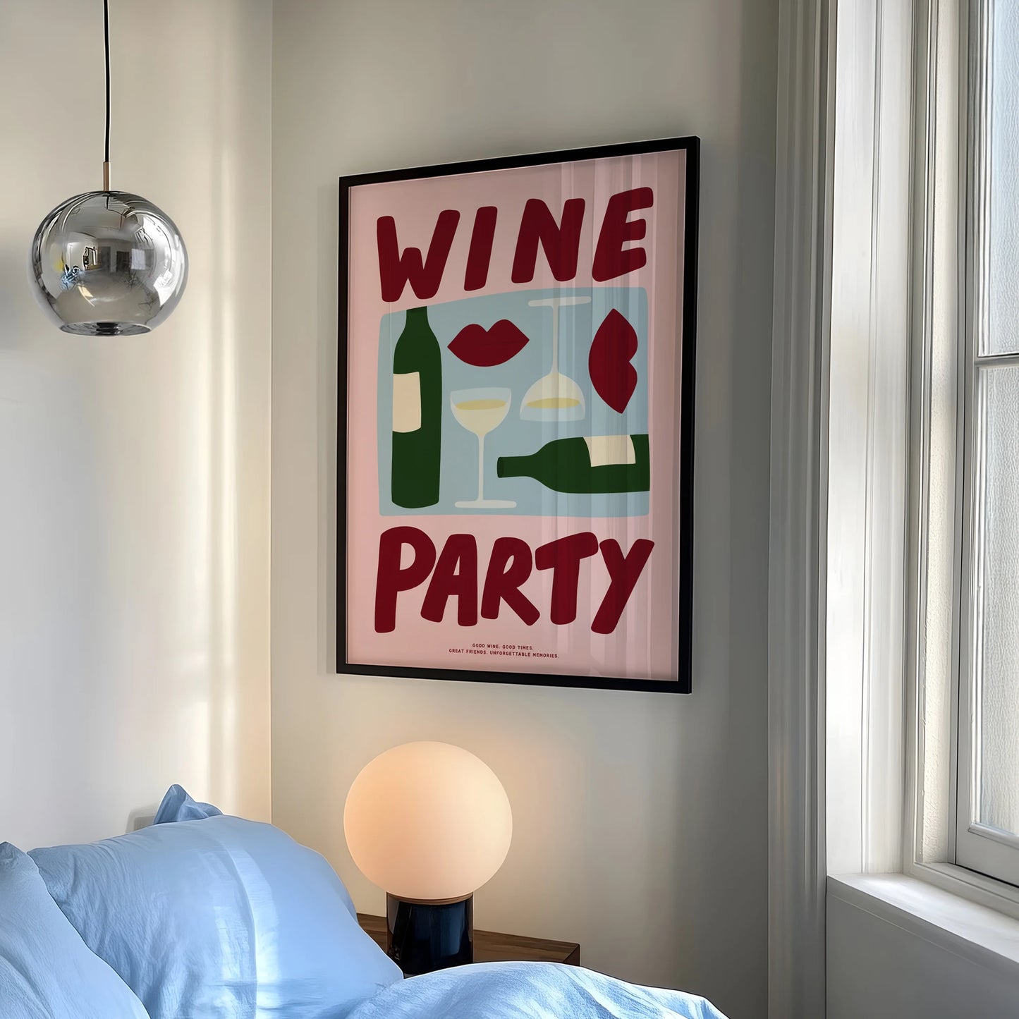 Wine Party Quotes Canvas Wall Art Print | Bar & Home Decor