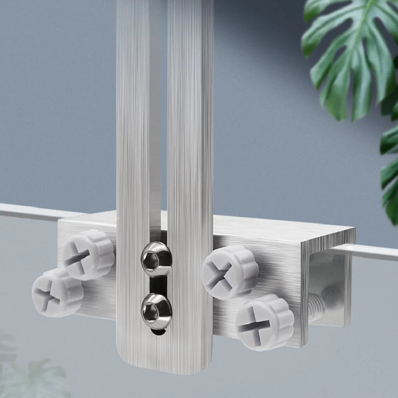 0-1.3mm Chickness Clip-on Fish Tank Lamp Holder Aluminum Alloy Rust-proof Light Bracket Aquarium Chandelier Hanging Rack Peaceful Pleasures Health and Wellness