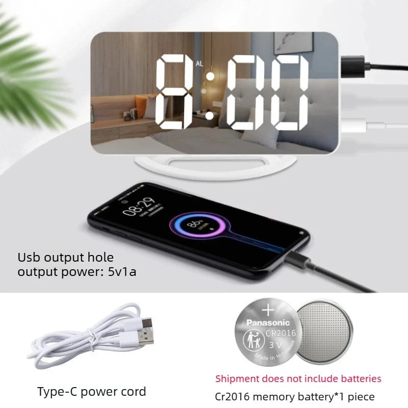New LED Vibration Alarm Clock Mute Snooze Luminous Bedside Clock For Deaf And Hard Of Hearing Peaceful Pleasures Health and Wellness