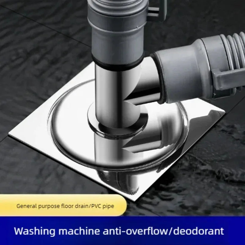 3-Way Washing Machine Drain Pipe Tee | Odor-Proof Floor Drain