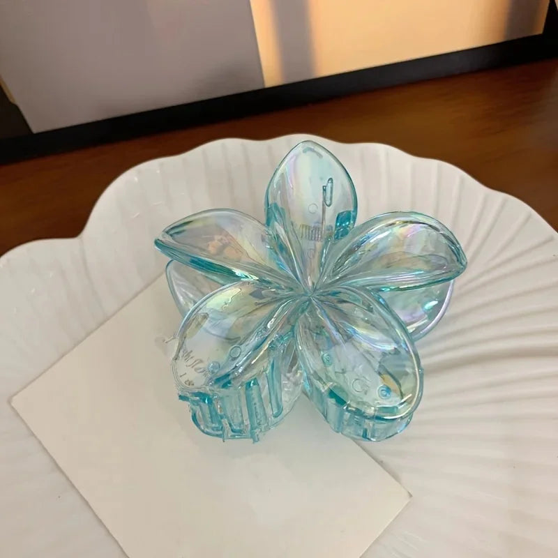 Large Floral Hair Claw Clip – Elegant Plastic Flower Clip for Women Hair Accessories Peaceful Pleasures Health and Wellness