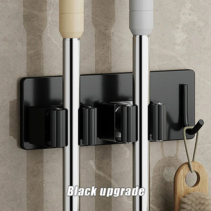 Wall-Mounted Mop & Broom Holder – 304 Stainless Steel Rack