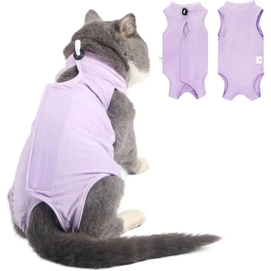 Cat Recovery Suit – Anti-Licking Onesie for Cats & Kittens Cat Recovery Suit Peaceful Pleasures Health and Wellness