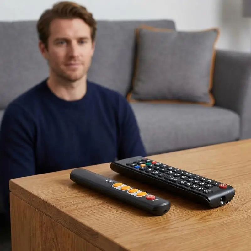 Universal Remote Control – 6 Large Buttons for TV & DVD
