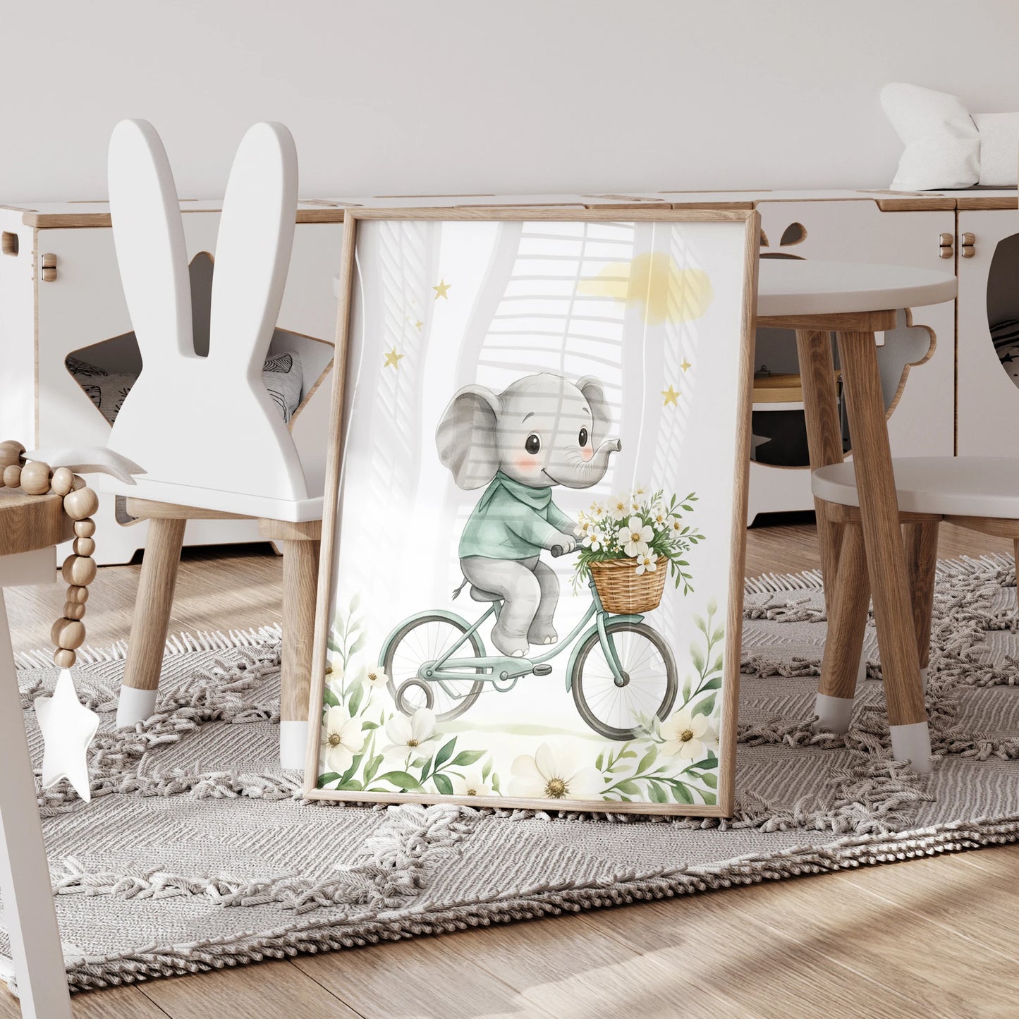3-Piece Elephant & Panda Canvas Wall Art Prints | Home Decor