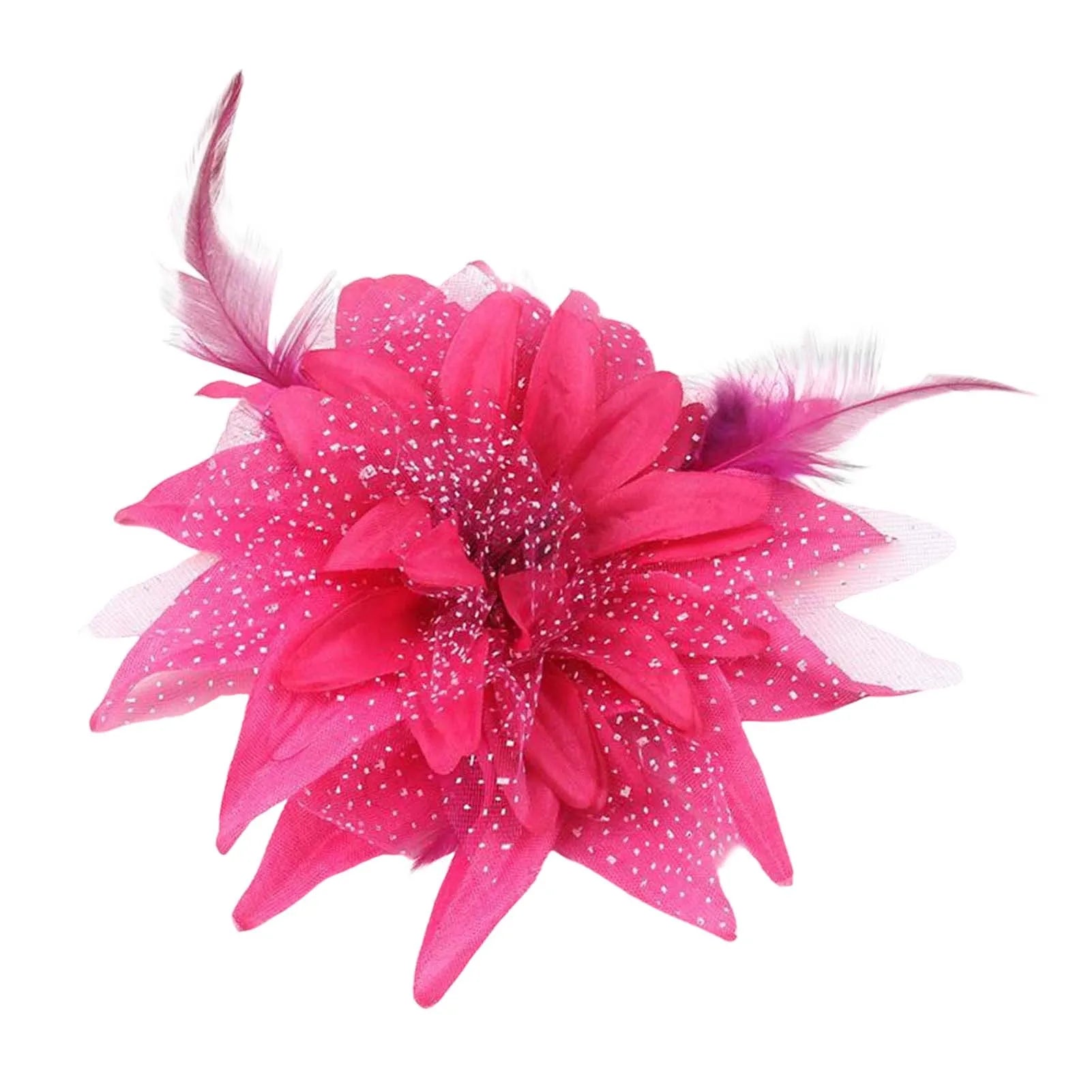 Party Performance Woman Flower Hair Clips Non Slip Branch Flower Hair Clip Barrettes for Thick Curly Hair Styling Decorative Peaceful Pleasures Health and Wellness Rose Red