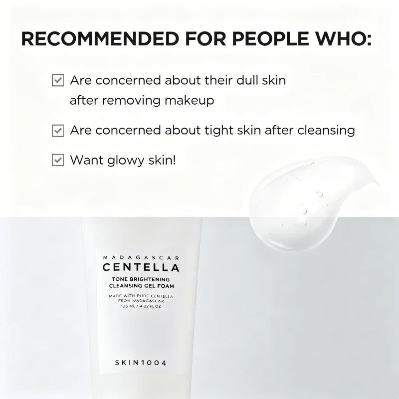 SKIN1004 Centella Tone Glowing Brightening Gel Cleanser 125ml Peaceful Pleasures Health and Wellness