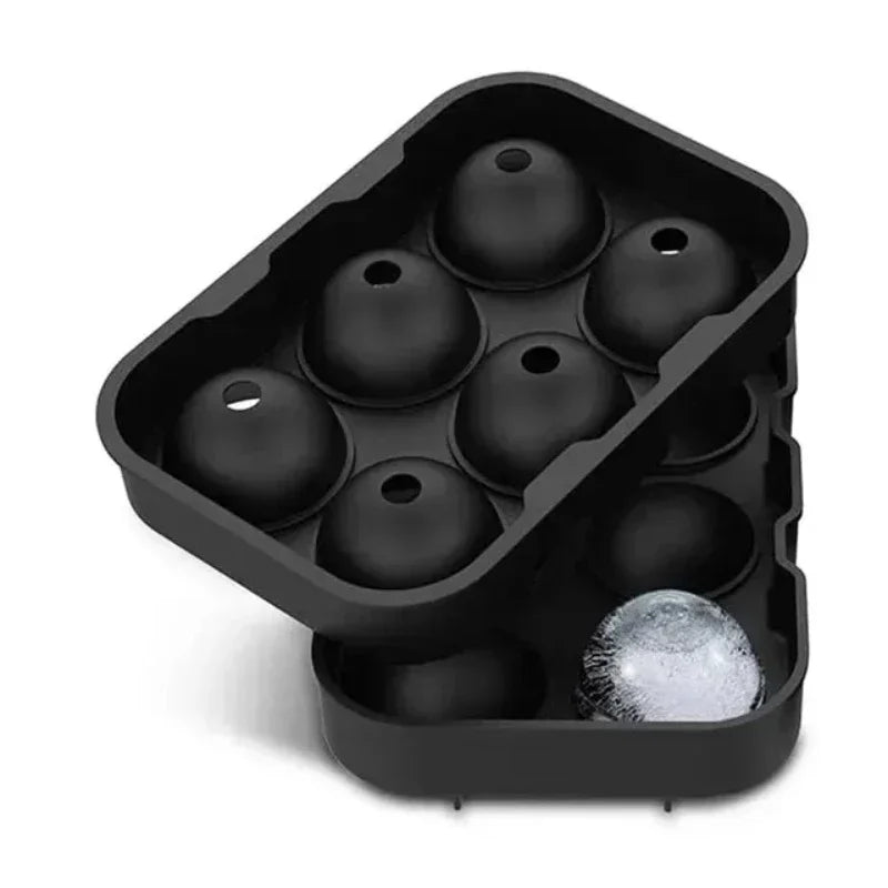 6-Grid Silicone Large Ice Cube Tray Mold for Whiskey & Cocktails