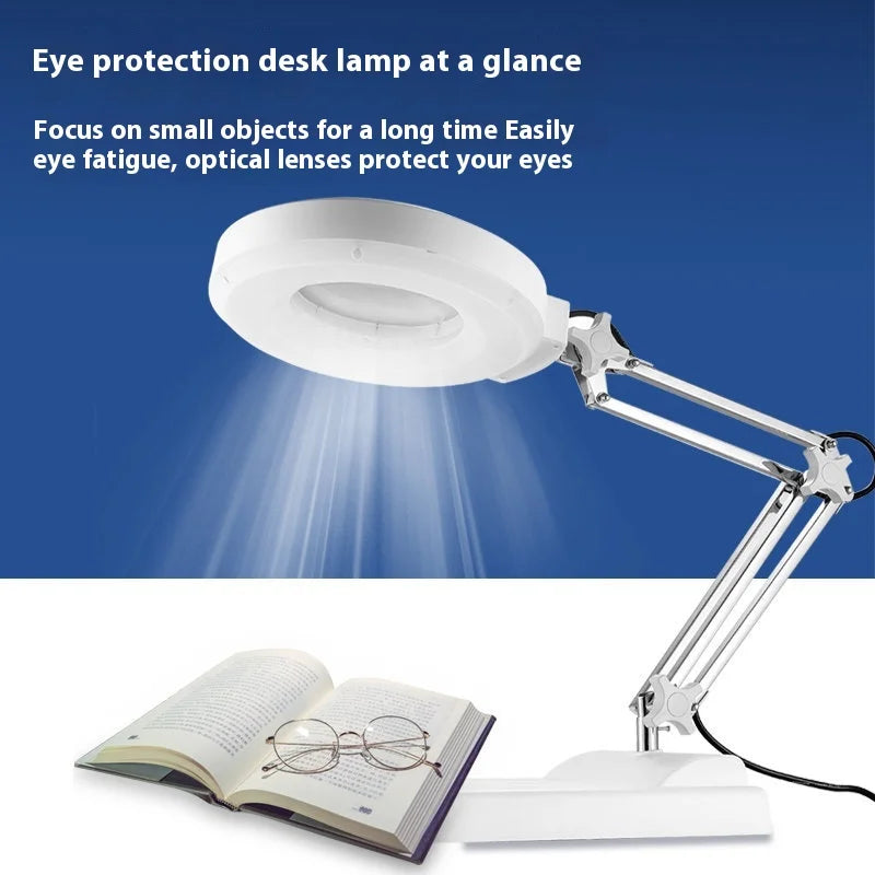 Dimming Magnifying Glass Desktop Magnifying Glass Desk Lamp 10X Magnifying Glass Peaceful Pleasures Health and Wellness