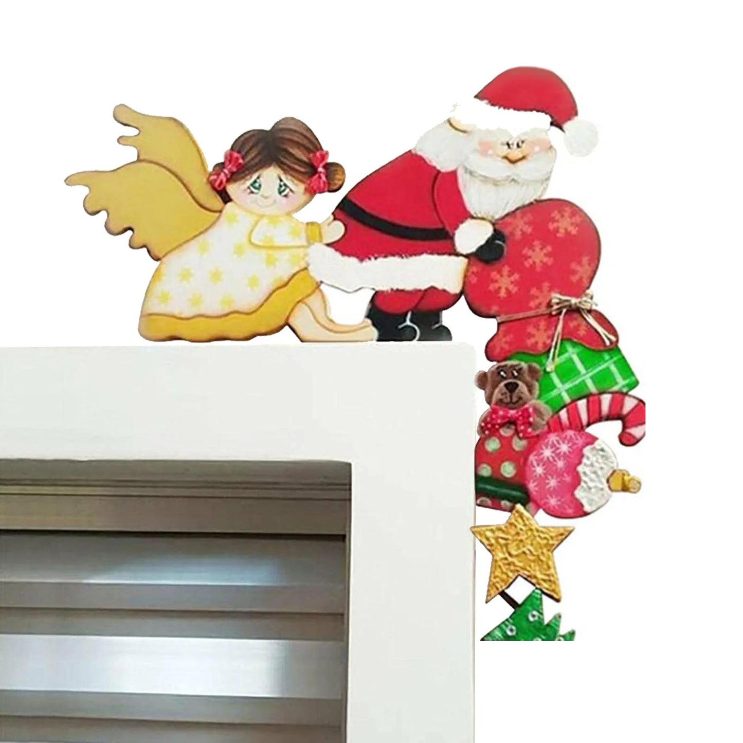 DIY Christmas Deer Door Corner Ornament | Wooden Xmas Decor