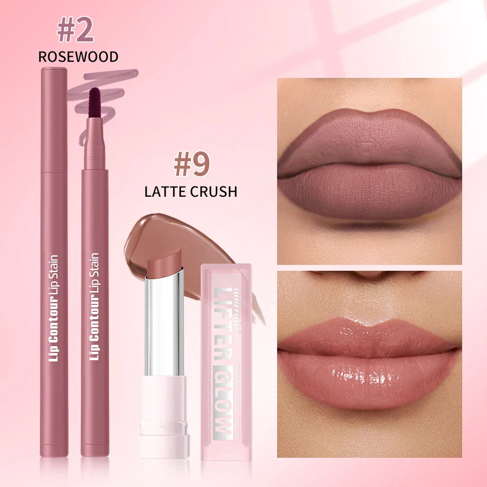 Lip Liner & Glow Oil Balm Kit – Hydrating, Long-Lasting 2pc