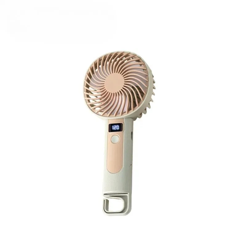120-Speed Portable Handheld Fan | USB Rechargeable & Digital Display