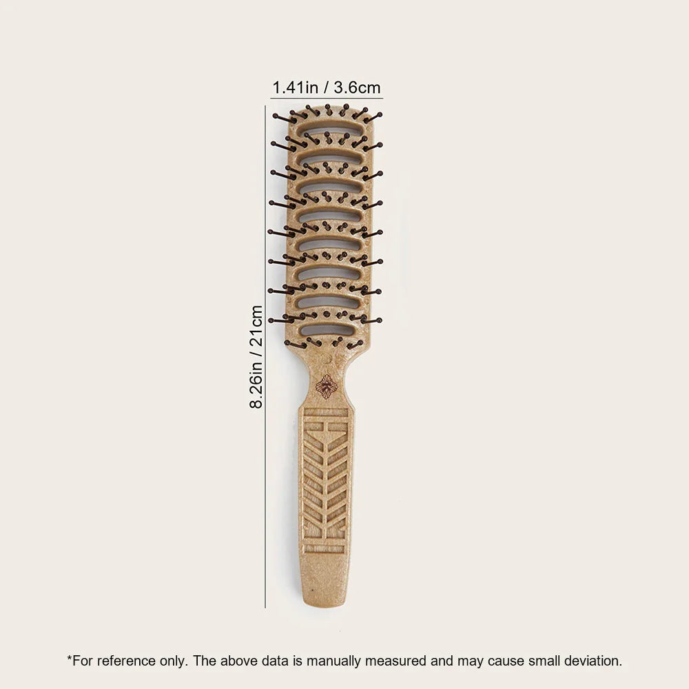 Wooden Wide-Tooth Hair Comb | Scalp Massage & Styling Brush