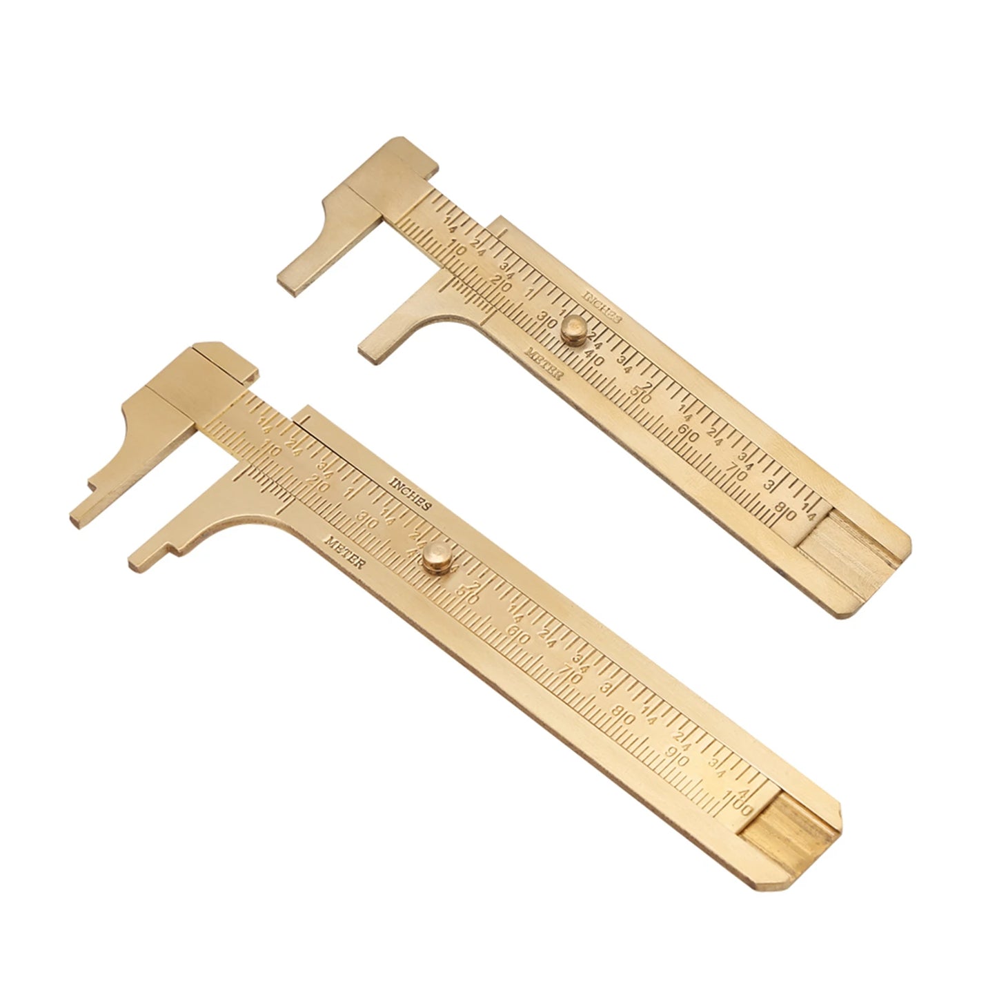 Brass Sliding Gauge Vernier Caliper Ruler Measuring Tool Double Scales mm/inch Vernier Caliper Double Scale Vernier Caliper Peaceful Pleasures Health and Wellness