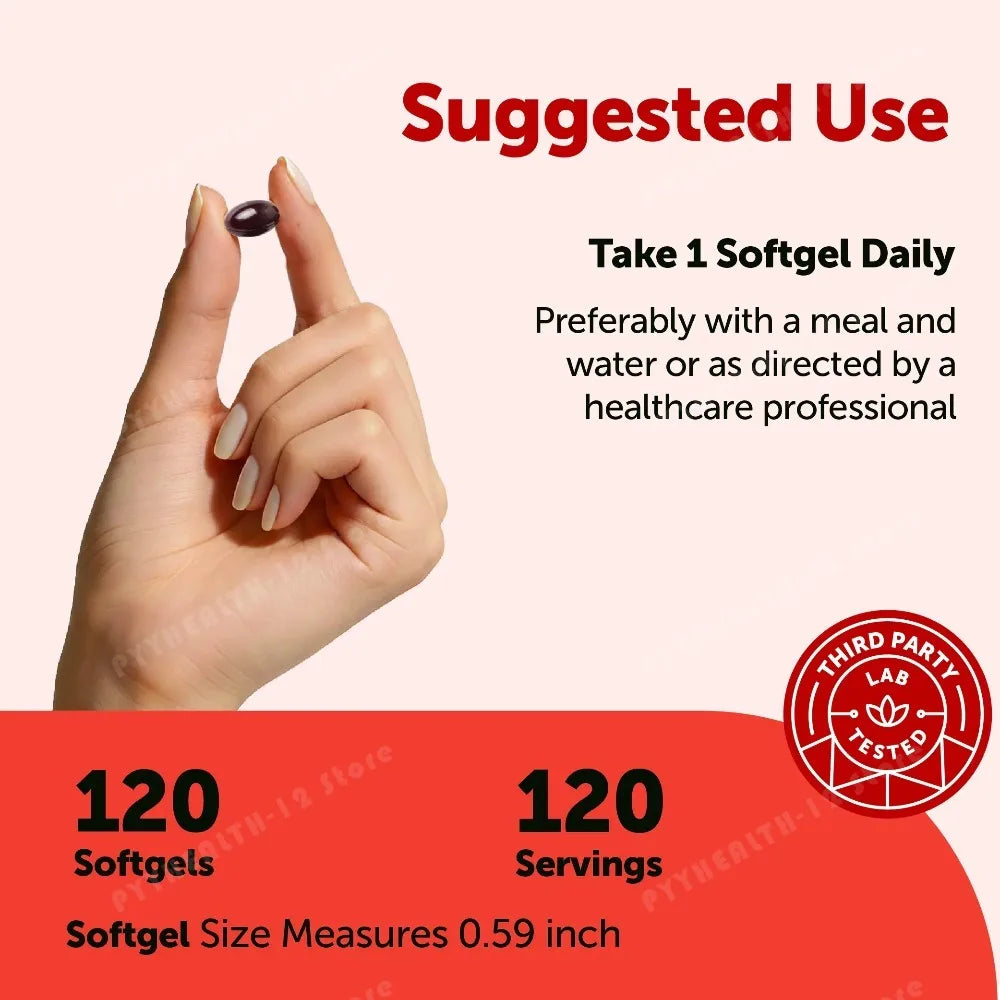 Astaxanthin 12mg 120 Softgels | Microalgae MCT Oil Non-GMO