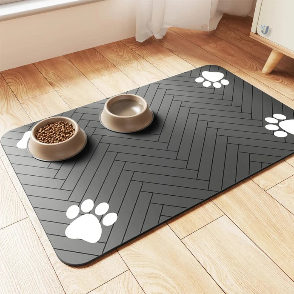 Pet Feeding Mat – Absorbent, Non-Slip & Waterproof for Dogs & Cats
