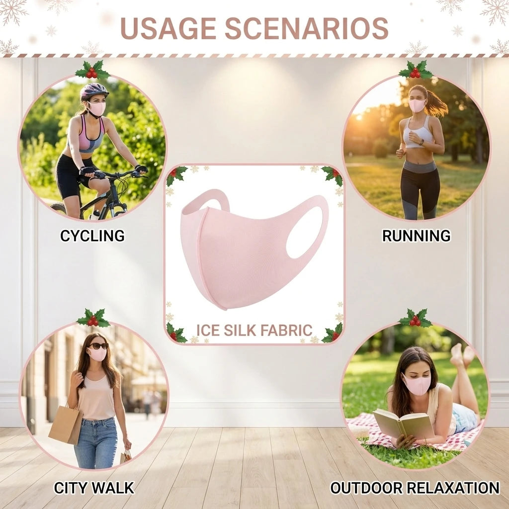 Sun Protections Mask Ice Silk Material UPF50+ UV Protections For Women Outdoor Use Peaceful Pleasures Health and Wellness