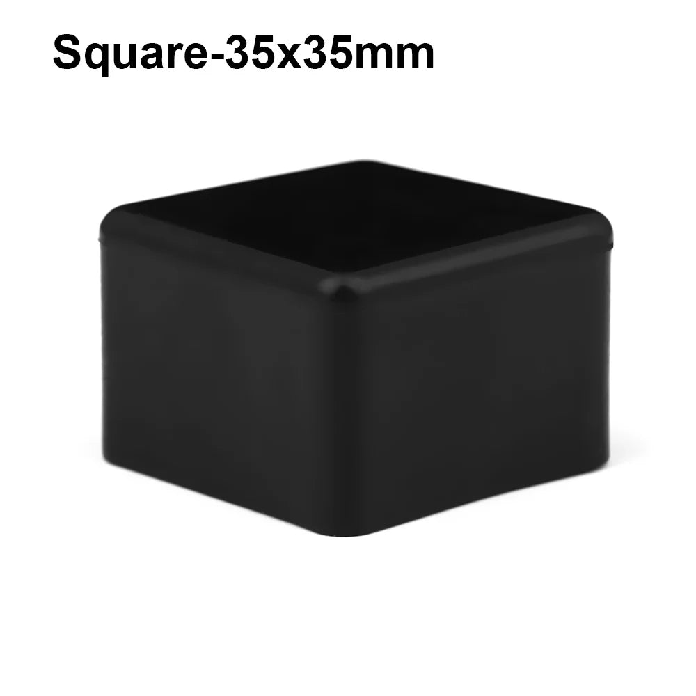 4-Pack Square Chair Leg Caps | Non-Slip Floor Protectors