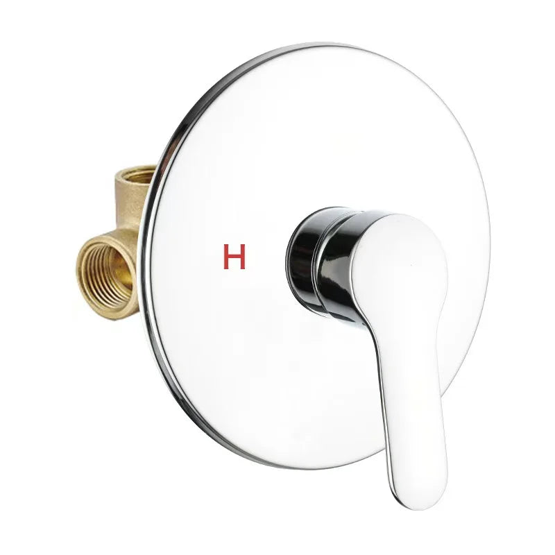 Chrome Wall-Mounted Shower Mixer Valve | Hot & Cold Control