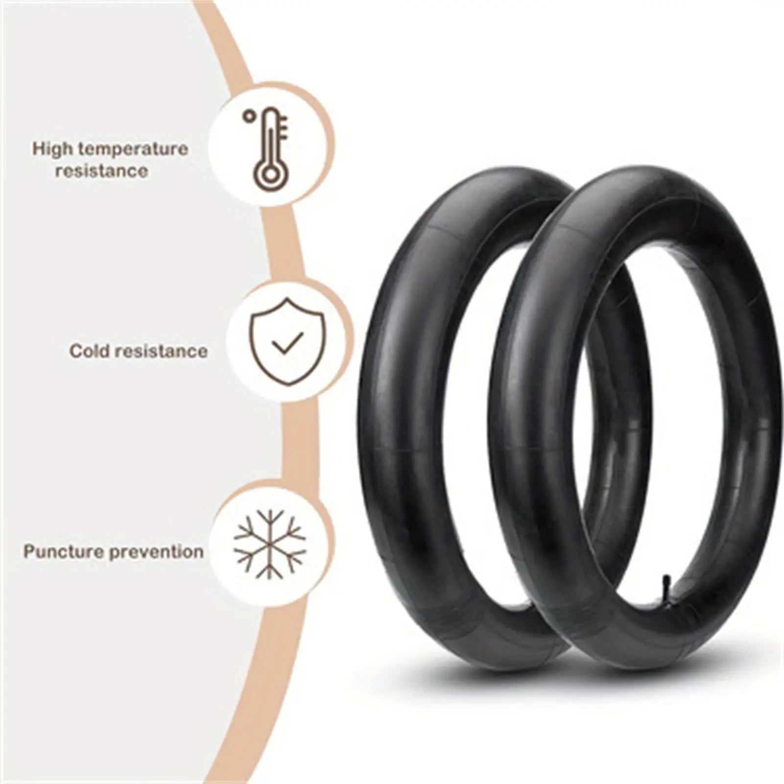 Bicycle Inner Tube 20 Inch Fat Tire for Snow and Sand Beach Bikes with Butyl Rubber and American-Valve Peaceful Pleasures Health and Wellness